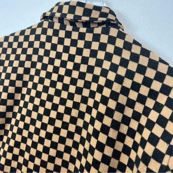 Lazy oaf brown buttons checker jacket S - Picture 8 of 9